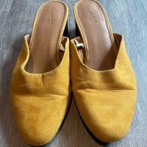 Mustard Yellow Suede Mules